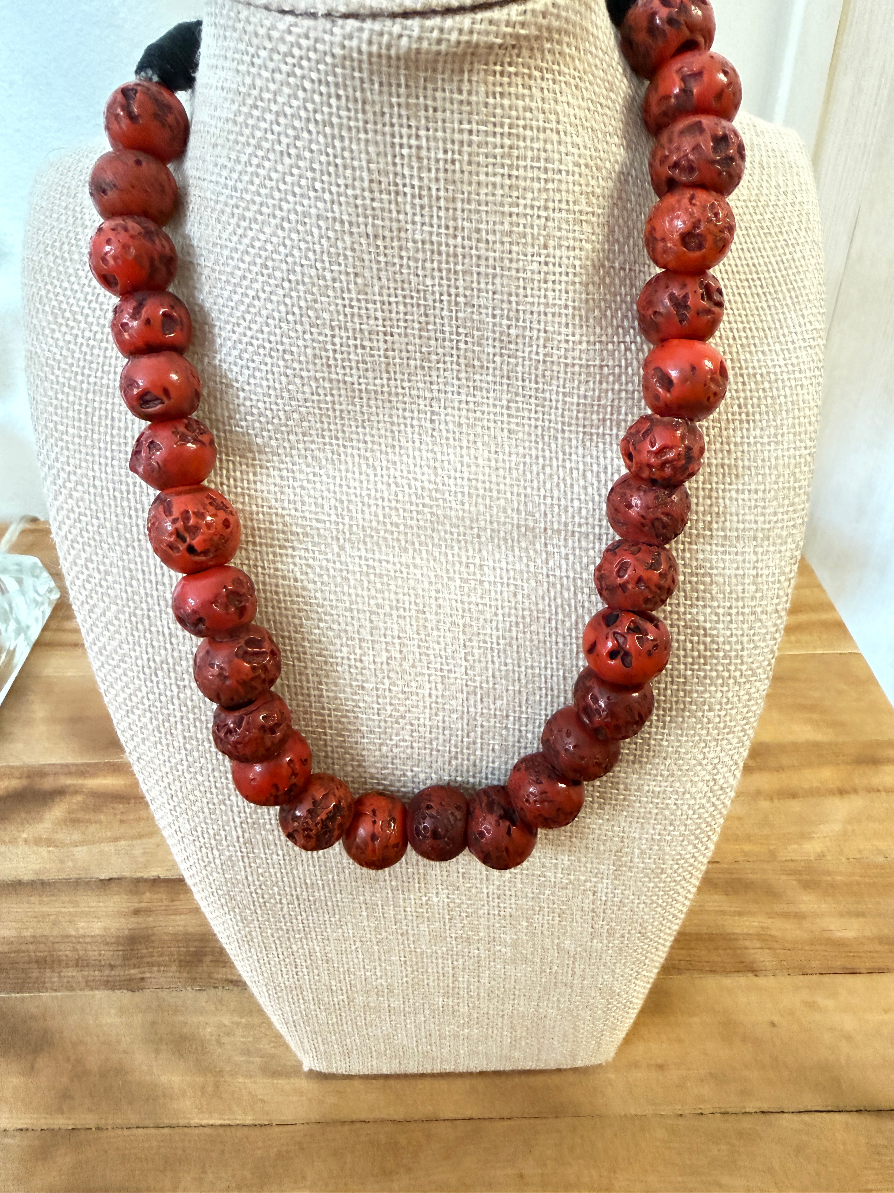 Red Coral Necklace Artisan Beauty