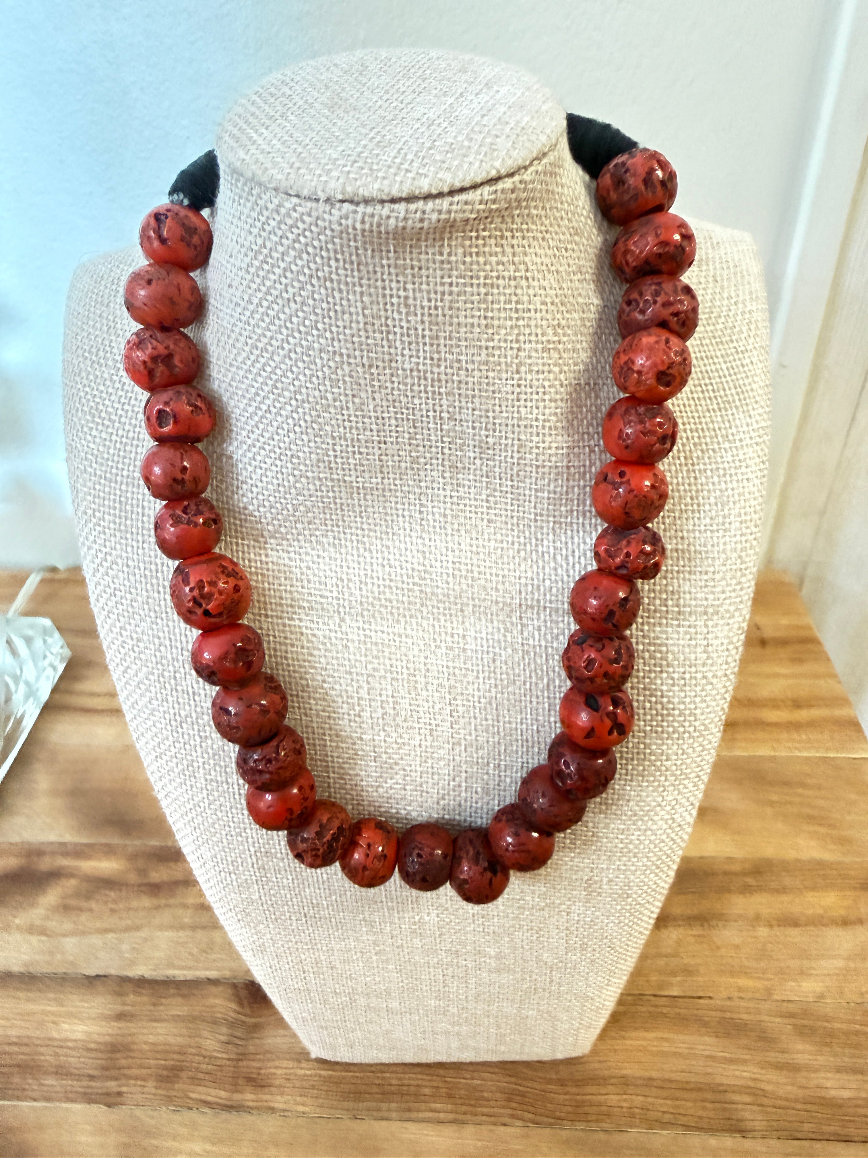 Red Coral Necklace Artisan Beauty