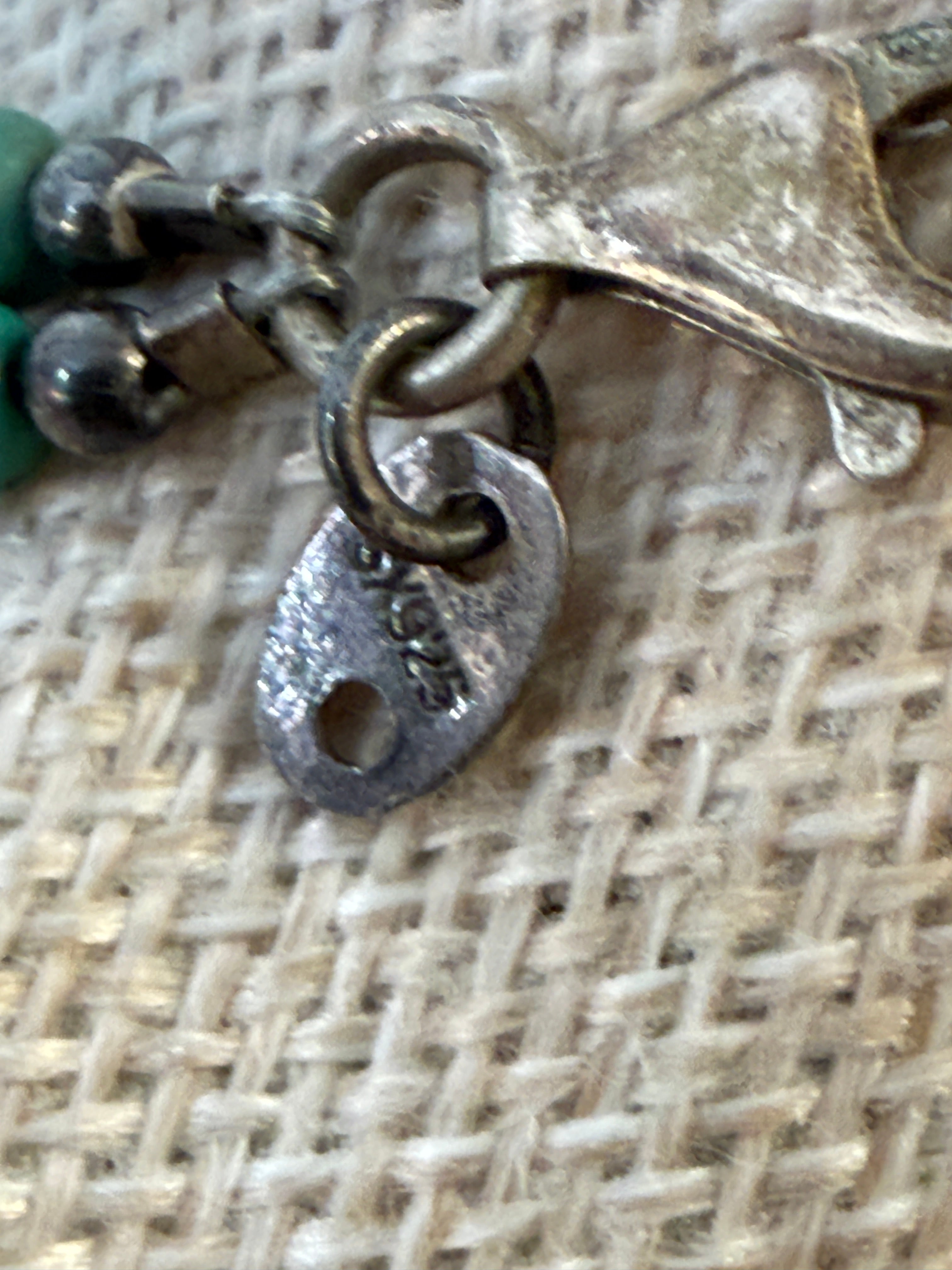 Turquoise Artisan Necklace Two Strander with a 925 Silver Clasp