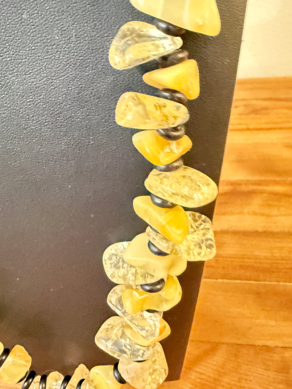 🐝 🐝 Bumblebee Necklace Citrine, Black Onyx, Yellow Calcite