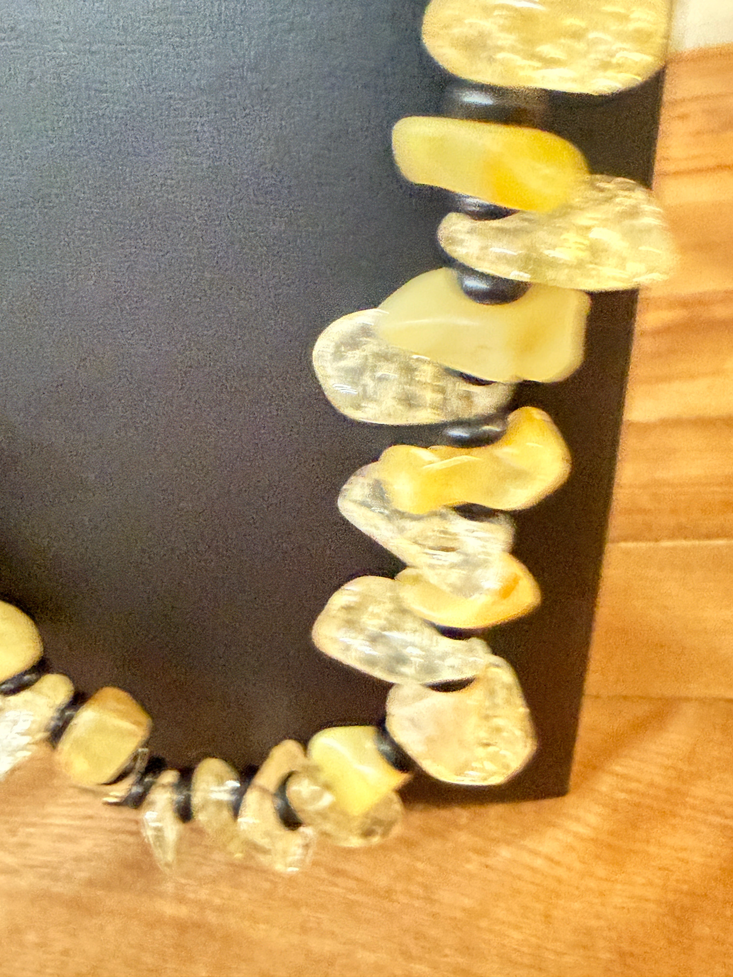 🐝 🐝 Bumblebee Necklace Citrine, Black Onyx, Yellow Calcite