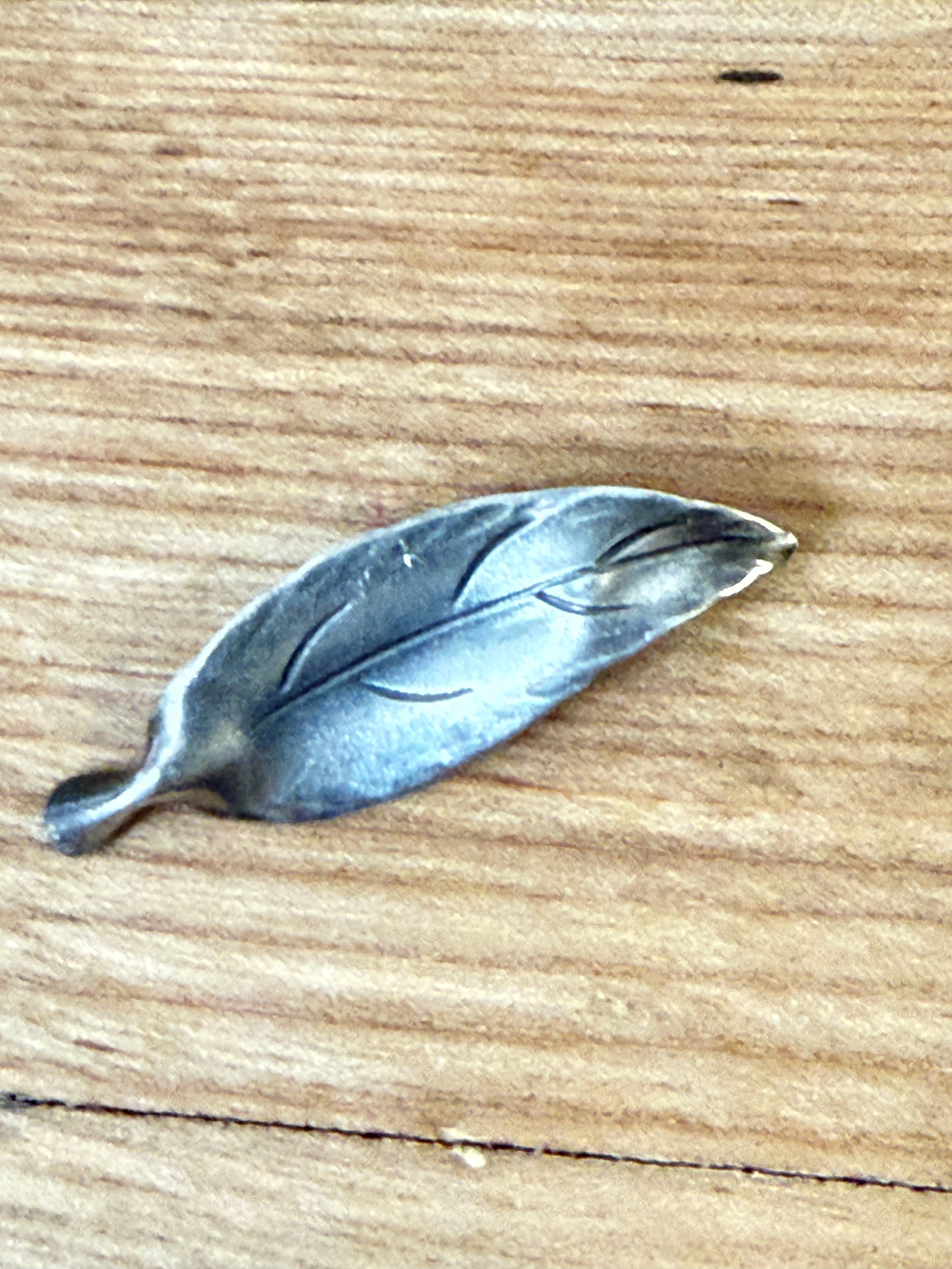 Vintage Stuart NYE Sterling Silver Leaf Brooch Circa 1930s