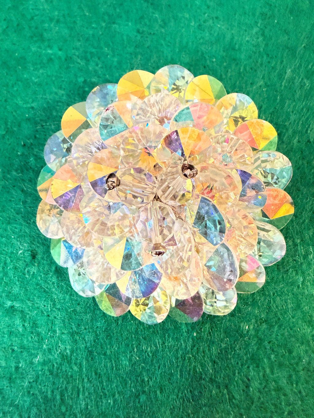 Vendome AB Crystal Brooch Aurora Borealis Bling