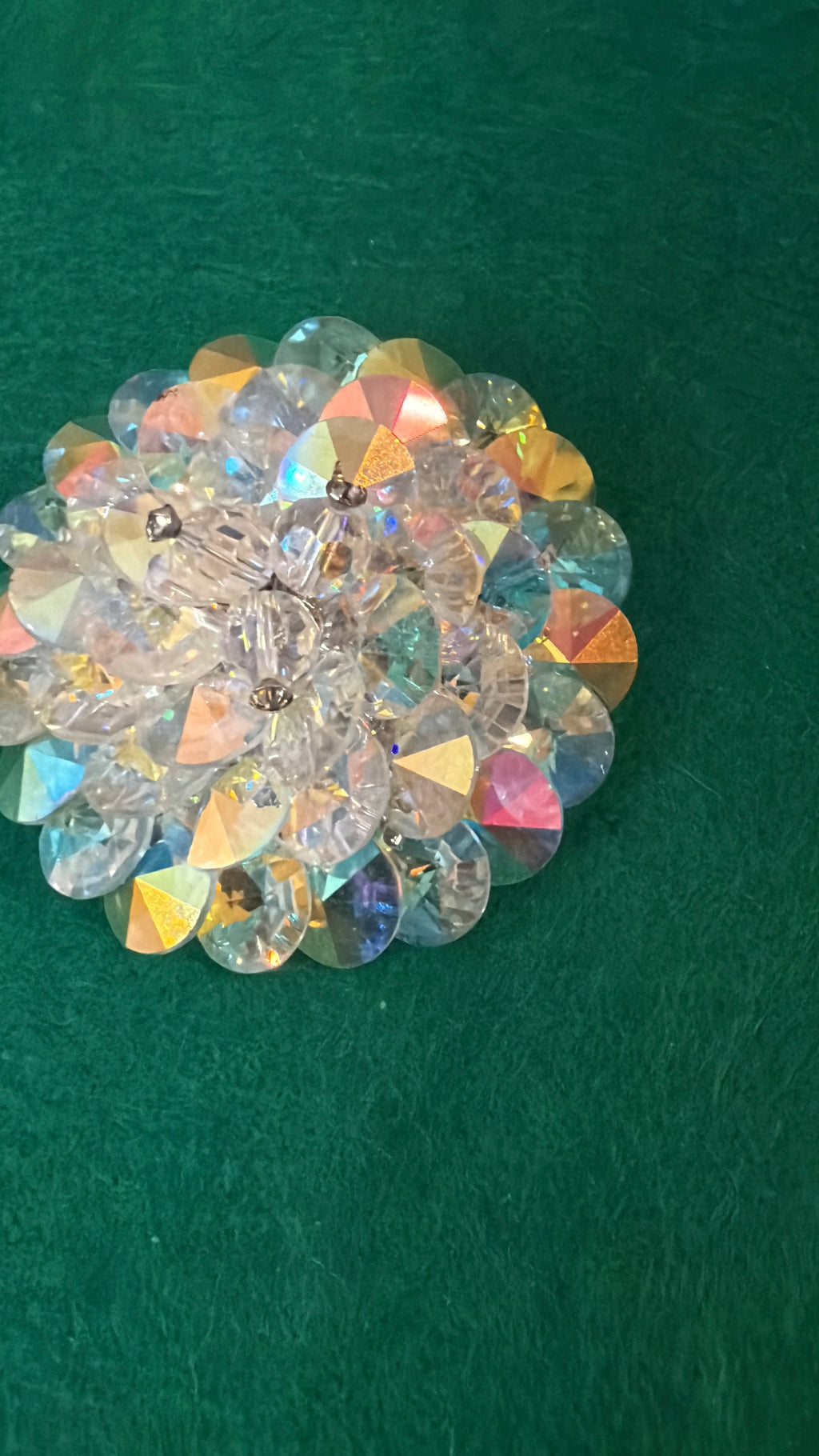 Vendome AB Crystal Brooch Aurora Borealis Bling