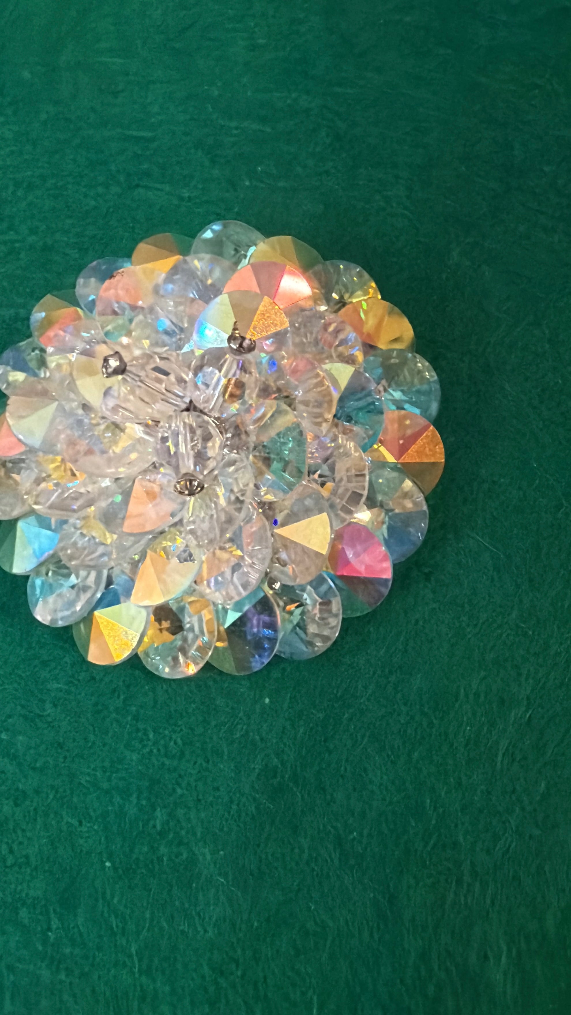 Vendome AB Crystal Brooch Aurora Borealis Bling
