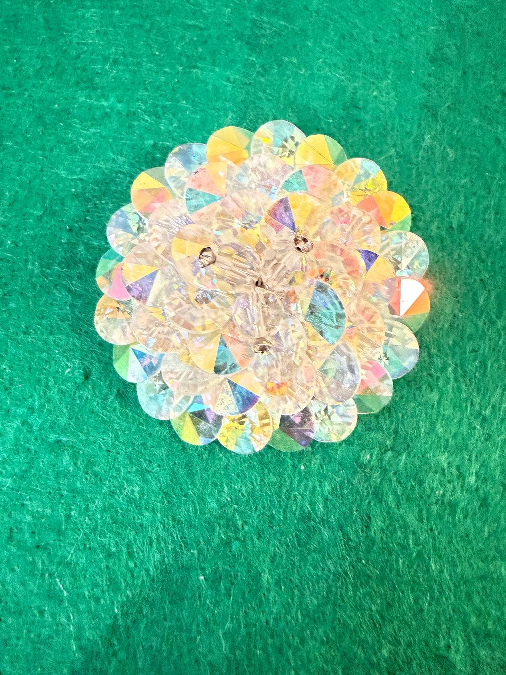 Vendome AB Crystal Brooch Aurora Borealis Bling