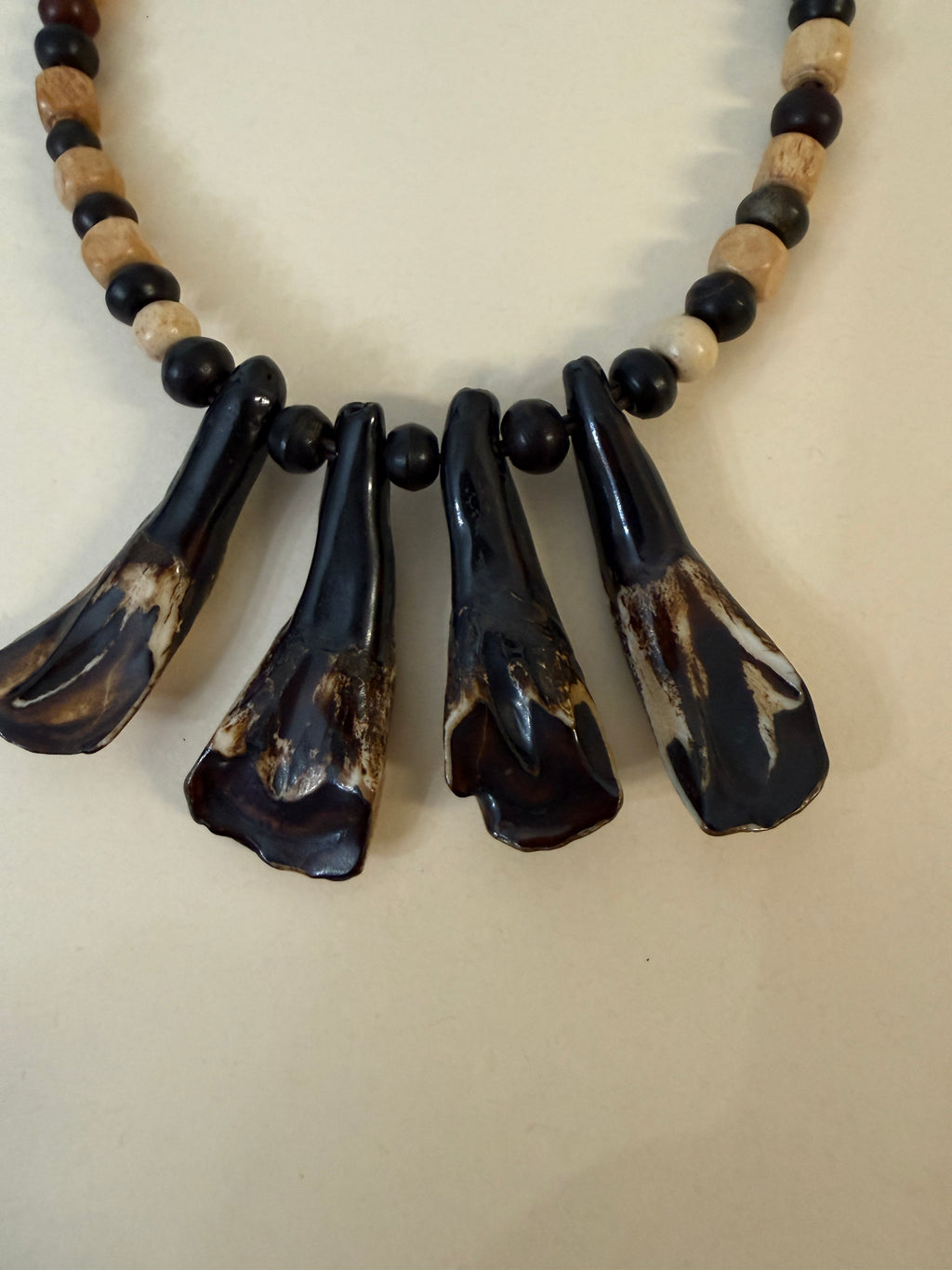 Buffalo Tooth Hunter's Necklace Native American Tribal Style Indigenous