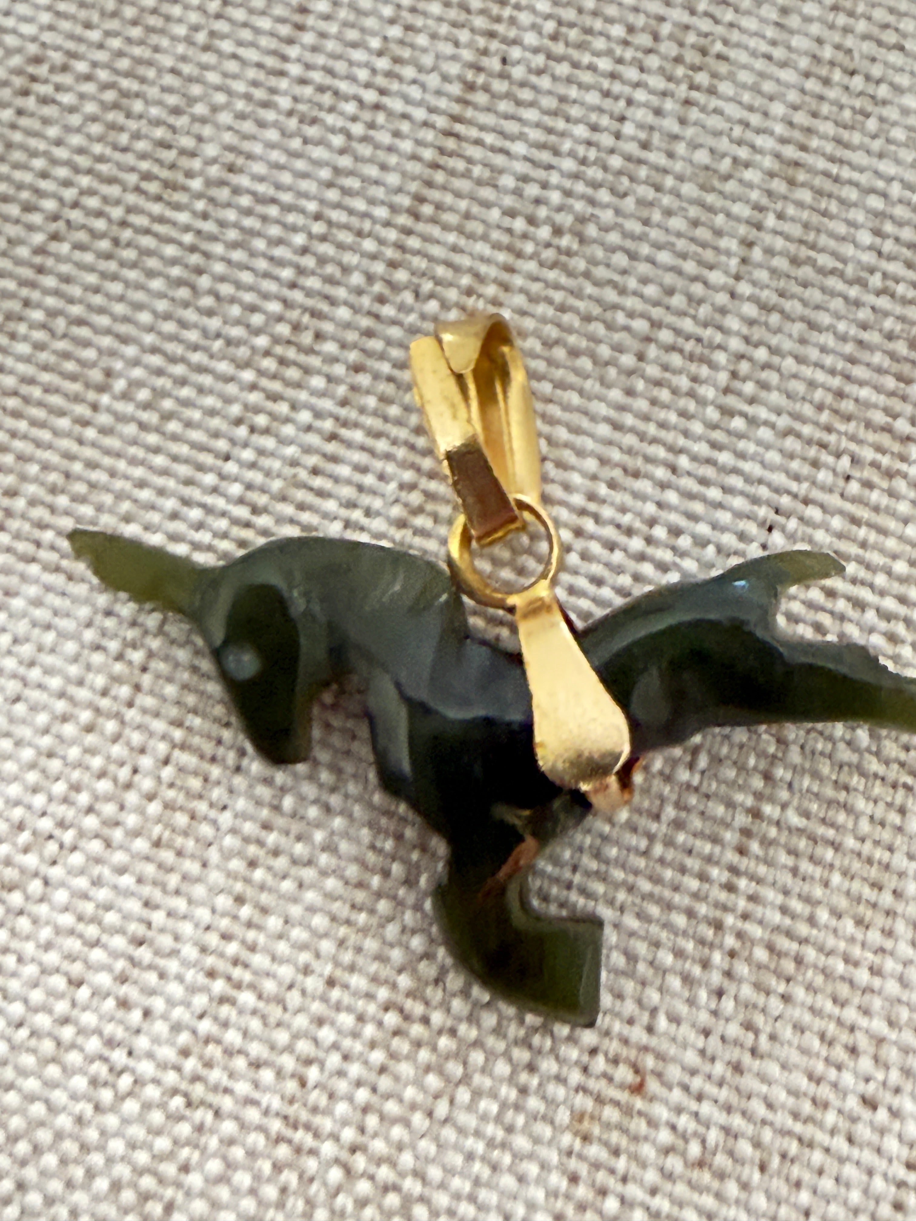 Nephrite Jade Unicorn Charm Pendant