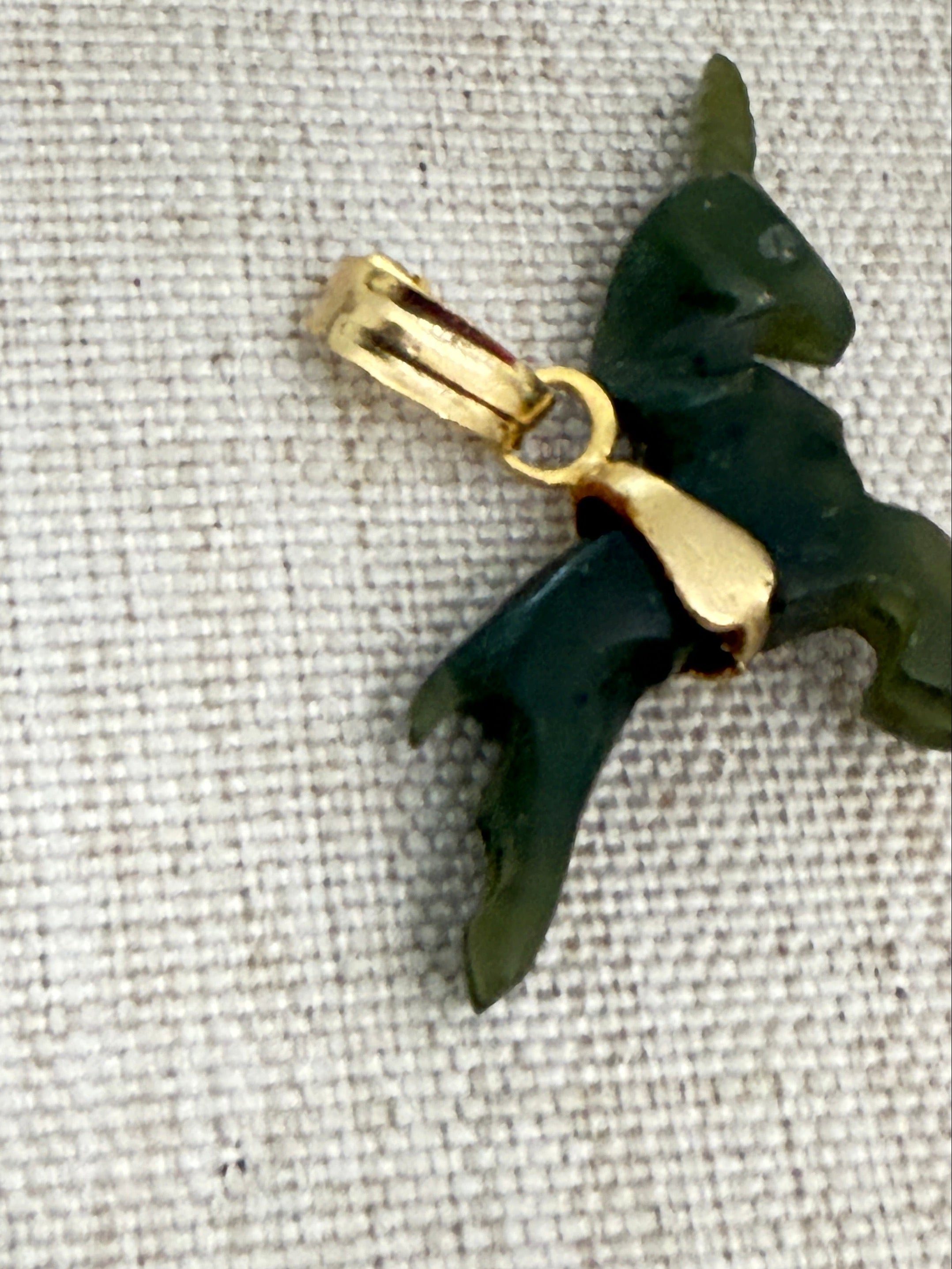 Nephrite Jade Unicorn Charm Pendant