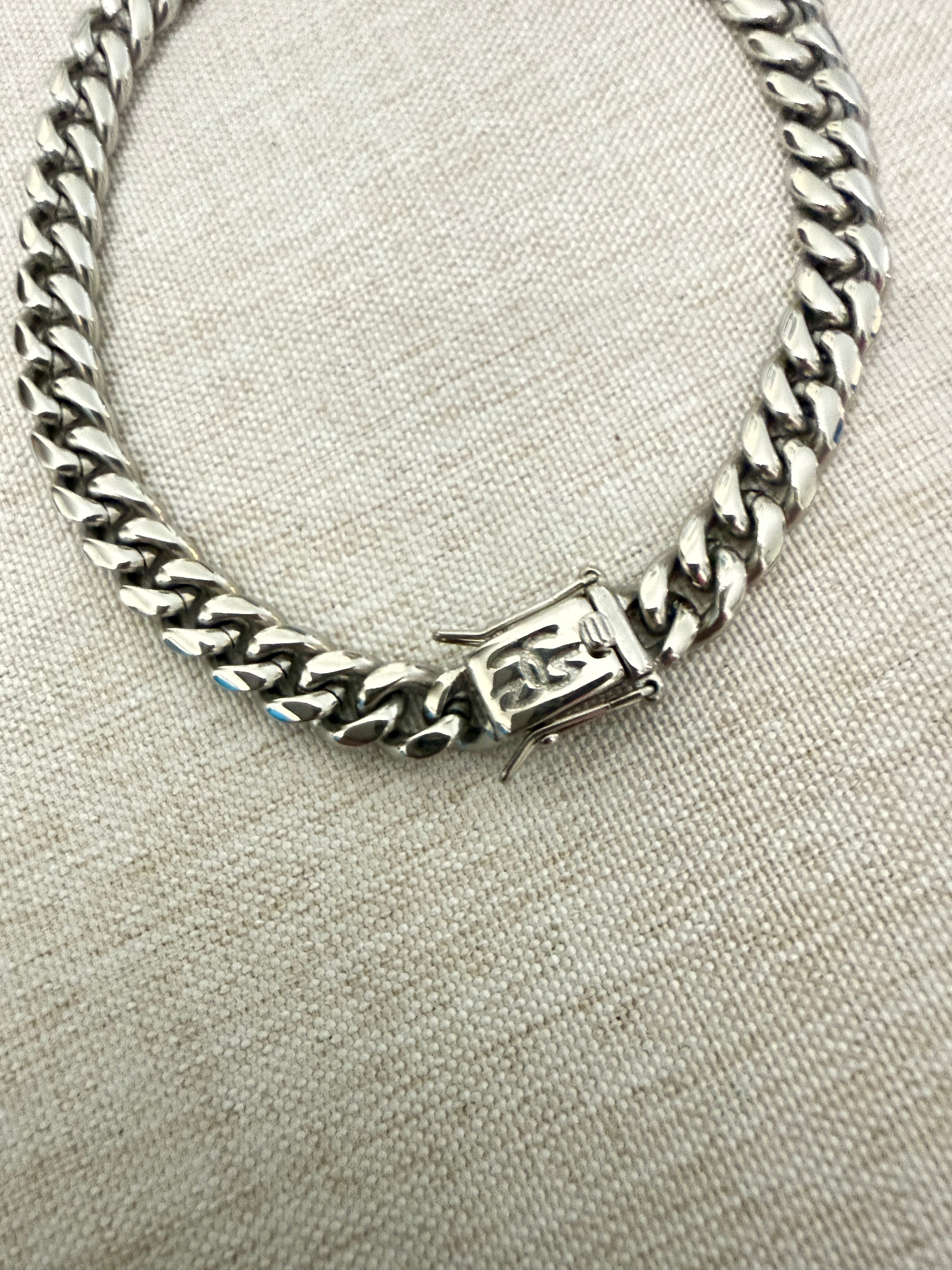 Miami Cuban Link Woman's Bracelet 18K GP Size 7
