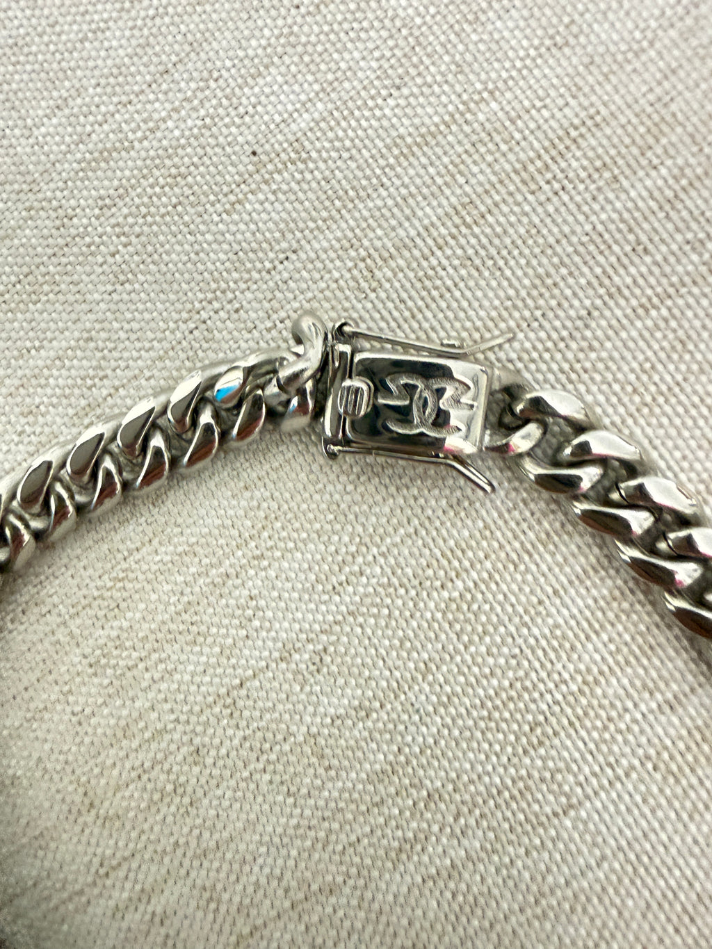 Miami Cuban Link Woman's Bracelet 18K GP Size 7