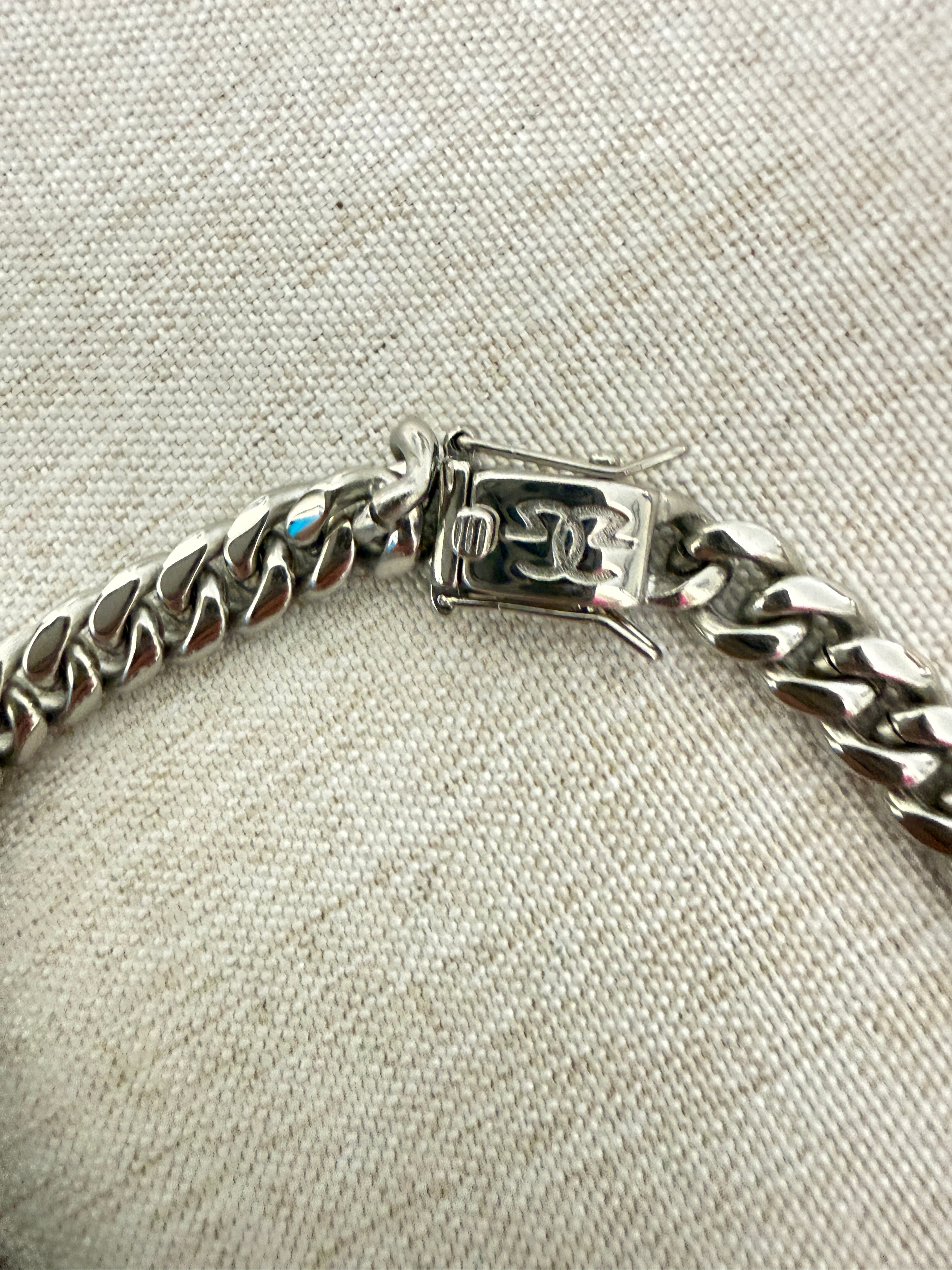 Miami Cuban Link Woman's Bracelet 18K GP Size 7