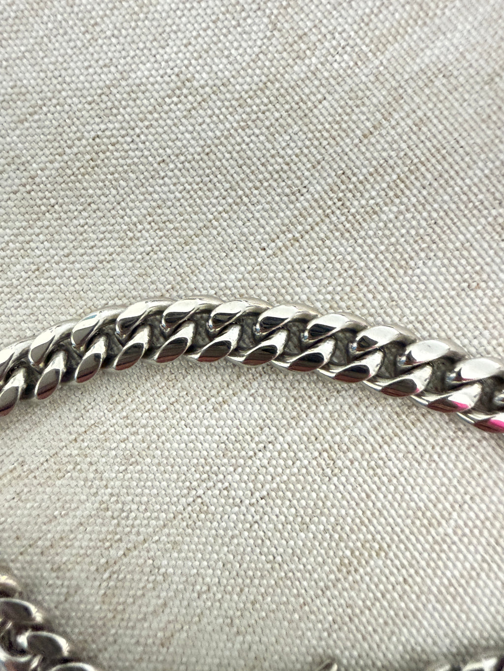 Miami Cuban Link Woman's Bracelet 18K GP Size 7